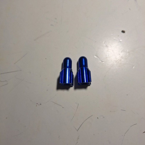 Blue rocket valve caps like new