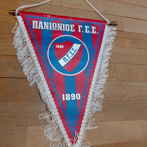 Panionios Athens Football Pennant used, vintage, big