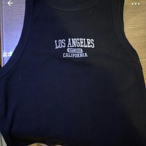 Black cropped top, size M