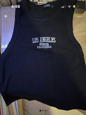Black cropped top, size M