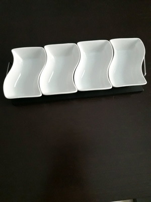 Dry nut tray 4 positions like new with base in wenge color