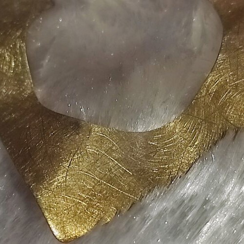 Handmade women's earrings like new, gold-colored