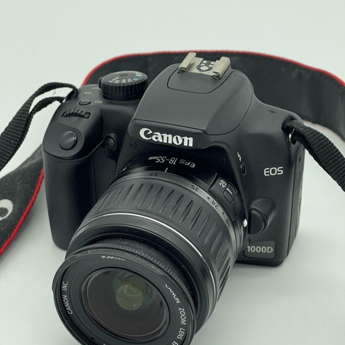 Canon EOS 1000D DSLR used with Canon EF-S 18-55mm f/3.5-5.6 II lens
