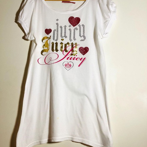 Juicy Couture T-shirt Large with rhinestones and glitter like new