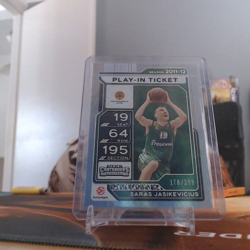 2025-26 Panini Contenders EuroLeague Saras Jasikevicius Play-In Ticket Parallel card like new