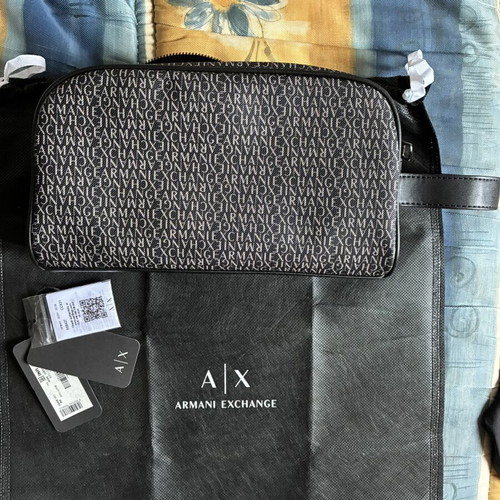 Armani Exchange toiletry bag like new, black
