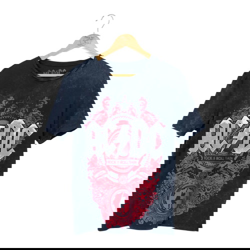 AC/DC Print тениска размер M употребявана, памук, черна