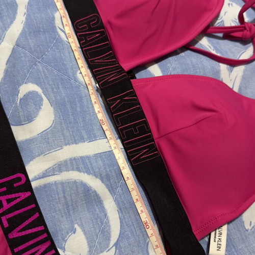 Calvin Klein bikini set like new, fuchsia with black elastic band