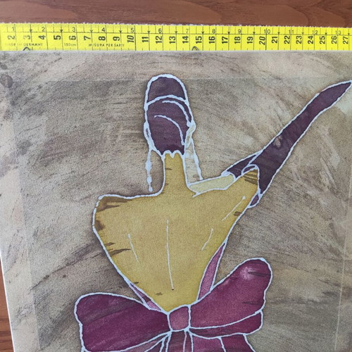 Batik artworks like new, set of two on canvas 30x40 cm
