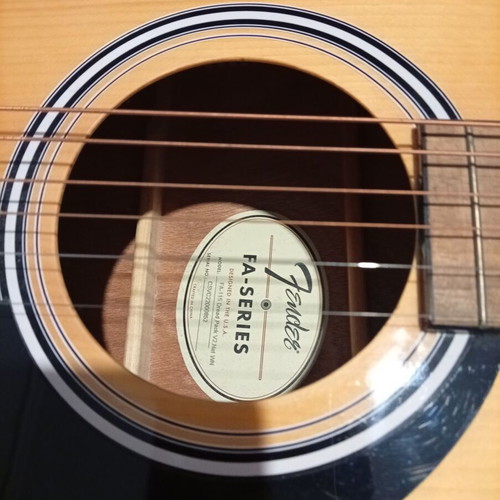 Fender acoustic guitar used with Ernie Ball strap