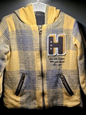 Hashtag Checked Mustard Jacket No 2 New, Unworn for 2 Years Old