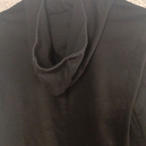 Parka with hood black size L like new