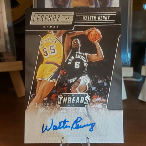 2016-17 Walter Berry Panini Threads NBA Legends Ink Autograph card #6 /99