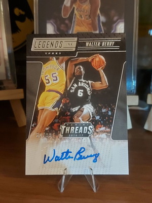 2016-17 Walter Berry Panini Threads NBA Legends Ink Autograph card #6 /99