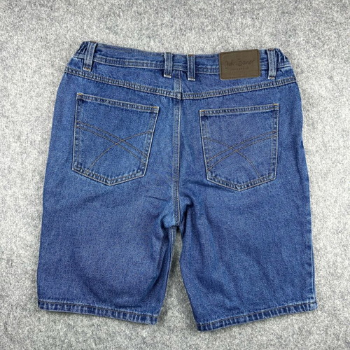 John Baner Jeanswear Men's Denim Shorts used Blue XL Y2K 2000s Relaxed Fit