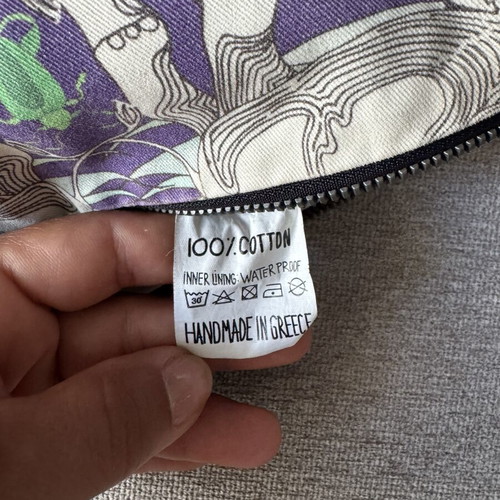 Bleecker & Love Handbag like new, colorful cotton pouch with zipper