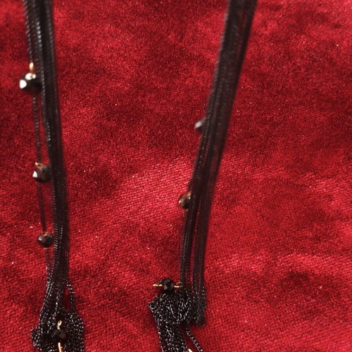 Multi-Strand Black Necklace "Dark Elegance" like new