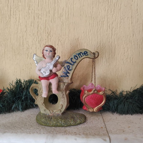 Christmas decoration set used, includes candle basket 17cm