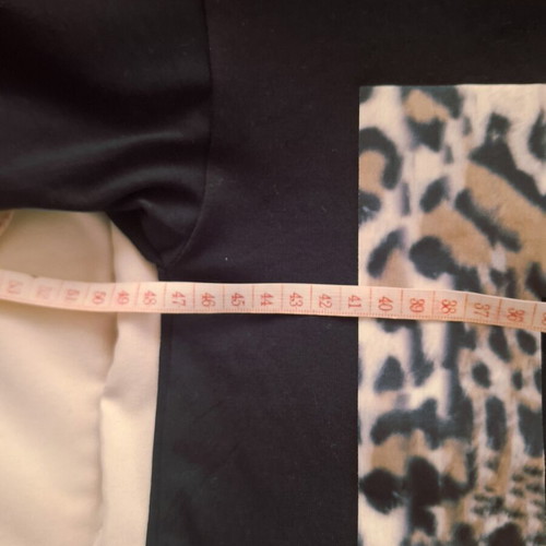 DKNY short-sleeve blouse with leopard print, new