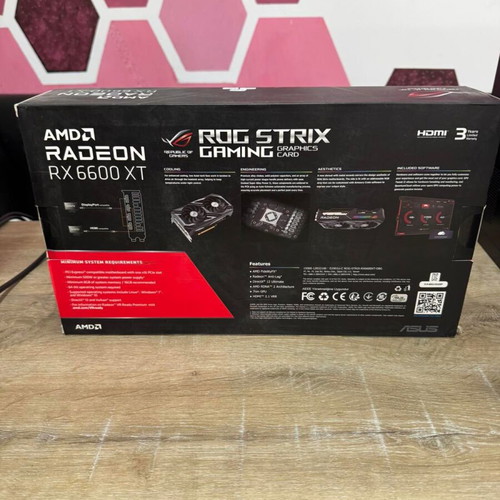 ASUS Radeon RX 6600 XT ROG Strix OC Gaming 8GB GDDR6 graphics card new