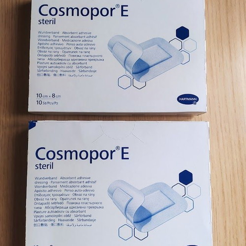 Hartmann Cosmopor E Adhesive Gauze 10x8cm new, 2 boxes of 10 pcs