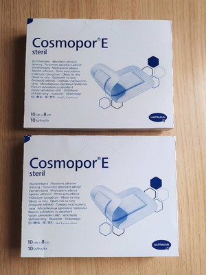 Hartmann Cosmopor E Adhesive Gauze 10x8cm new, 2 boxes of 10 pcs