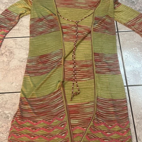 Missoni long knit dress cardigan, multicolor