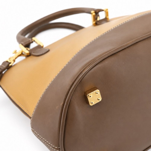 Loewe Vintage Amazona Handbag used, brown leather with shoulder strap
