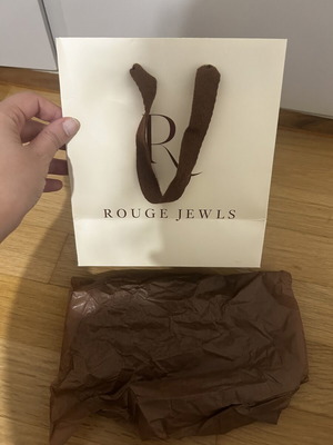 Rouge Jewls Gift Bag like new with wrapping paper