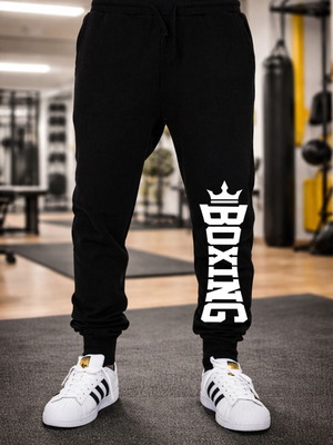 BOXING Men's Tracksuit New Black for Gym and Daily Use