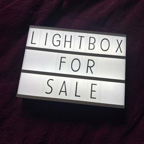 Lightbox like new with all letters