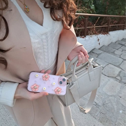Handmade iPhone case with transparent surface and 6 charms new