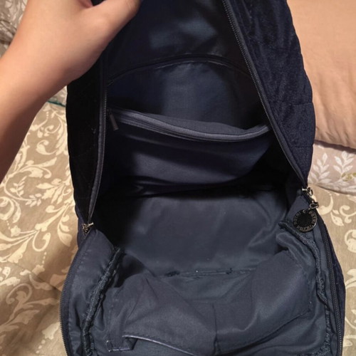 Bagpack velvet dark blue, like new