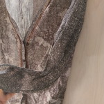 Passport sheer cardigan blouse M-L 40 brown floral