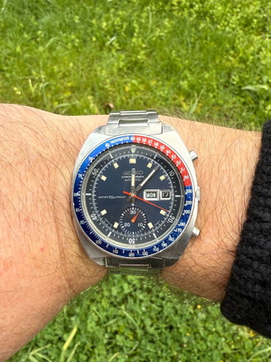 Seiko Cevert Vintage Chronograph 6139-6000 σαν καινούργιο, μπλε καντράν