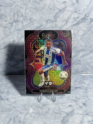 2025-26 Panini Select La Liga Tyrhys Dolan #177 Mezzanine Purple Mojo RC card
