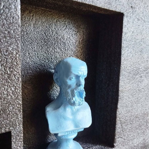 Socrates Philosopher Plaster Statue 15 cm Height Solid New