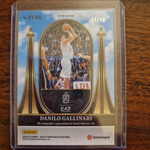 Panini Euroleague Select Armani Milan Gallinari Auto New