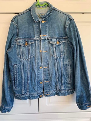 Jean jacket μεταχειρισμένο, μπλε, oversized, μέγεθος L
