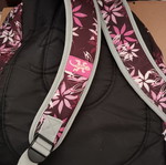 School bag used, floral pattern