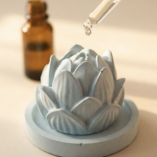Aroma Stone Diffuser Lotus Flower with 10ml fragrance, new