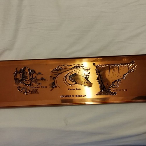 Vintage Rhodesia Copper Serving Tray used with Wooden Handles