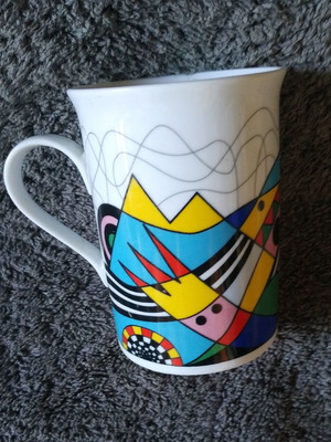 Pizza Fan mug used with illustration by D. Korovesis
