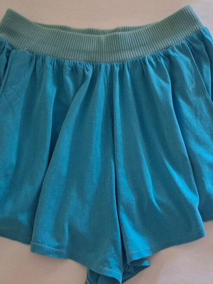 Mini skirt shorts used, aqua, size S