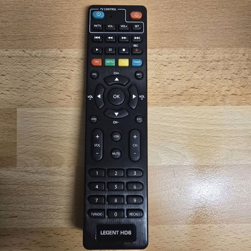 Legend HD6 remote control used for digital receiver without battery cover