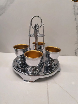 Vintage αυγοθήκη chrome plates μεταχειρισμένη