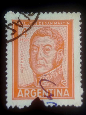 Argentina 1962 José de San Martín stamp used