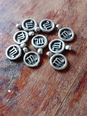 Scorpio Zodiac Metal Pendant Set of 9 New
