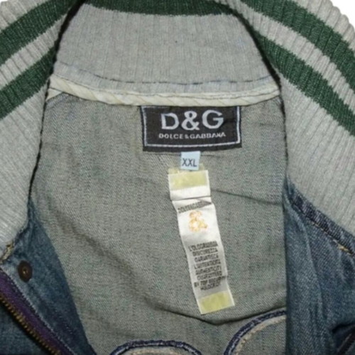 Dolce & Gabbana denim vintage bomber jacket XL like new