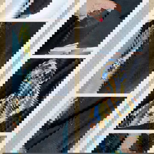 Παλτό Uterque από φυσικό nubuck δέρμα, σαν καινούργιο, μέγεθος L/XL